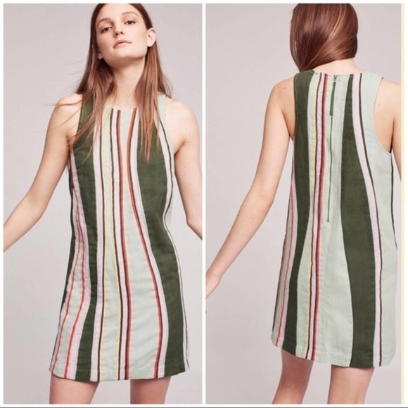 Anthropologie Maeve Dress Keri Striped Sheath Shift XS - Picture 1 of 4